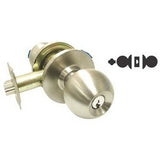 General Lock K380B 605 C ADJ S T | Cylindrical Knobset, B-Knob, Grade-3, Square Latch, Schlage C Keyway, Bright Brass