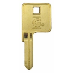 General Lock KB AM3 S BR | Padlock Key Blank, 5-Pin, Am3 Keyway, Square Offset Bow, Brass