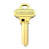General Lock KB SC123 BR | Schlage C123 Keyway, Brass