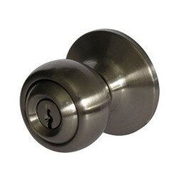General Lock KT53P 619 KW1 6WL FLS | Entry Lock, P Knob Design, Us15 Satin Nickel Finish, 6-Way Latch, Grade 3
