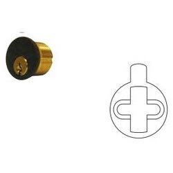 General Lock MC100 YA 10B AR KA2 | Mortise Cylinder, Yale-8 Keyway, Adams Rite Cam, Keyed Alike, Solid Brass