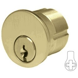 General Lock MC114 SC 3 ST KA2 | Mortise Cylinder, Schlage C Keyway, Standard Yale Cam, Keyed Alike, Solid Brass