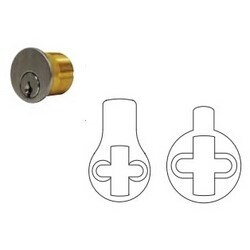 General Lock MC118 AA 26D ST/AR KA2 | Mortise Cylinder, Arrow Keyway, Standard Yale/Adams Rite Cam, Keyed Alike, Solid Brass