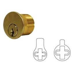 General Lock MC118 JD 3 ST/AR 0B | Mortise Cylinder, 6-Pin, Jd Keyway, Standard Yale/Adams Rite Cam, Solid Brass