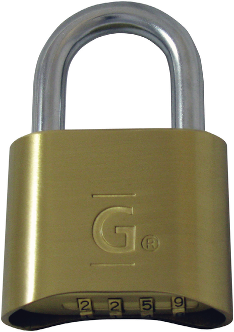 General Lock PL510B10S BP | Padlock, Resettable Combination, 2" Body, Brass Body And Internal Parts