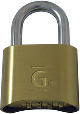 General Lock PL510B10S BP | Padlock, Resettable Combination, 2" Body, Brass Body And Internal Parts