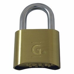 General Lock PL510B10S BP | Padlock, Resettable Combination, 2" Body, Brass Body And Internal Parts