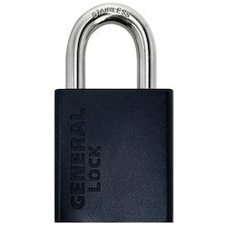 General Lock PL810AB10SS KA N99601 | Aluminum, Blk, 5/16" X1" Ss Shkl Weather