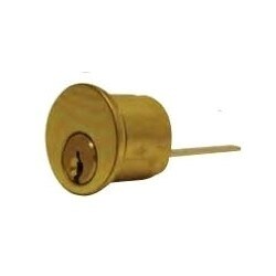 General Lock RC6 SC 3 KD | Rim Cylinder, 6-Pin, Schlage C Keyway, Keyed Different, 2-Key Blank, Solid Brass, Bright Brass
