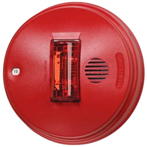 Gentex Corp. 904-1381-002 | 24V Horn Strobe Ceilling Mount Red Lens Red Unit