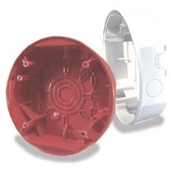 Gentex 901-0323-000 Horn/strobe Ceiling Back Box, Surface Mount, 1/2 Conduit Knockout, 6.2 Diameter X 1.67 Depth, Plastic, Off White, For Gc Series Horn/strobe