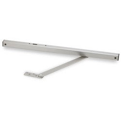Glynn-Johnson 904S-J US32D | Door Stop Non-Handed Heavy Duty Surface Overhead, Brass/Stainless Steel, Satin Stainless Steel, with Angle Jamb Bracket