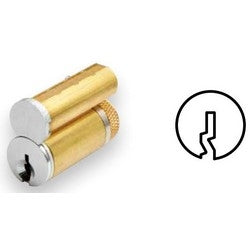 GMS Industries LFIC SC 26D B1 | Interchangeable Cylinder Core, Large Format, Schlage C Keyway, 6-Pin, 1-Bit, 1.44" Length X 1.08" Height, Solid Brass