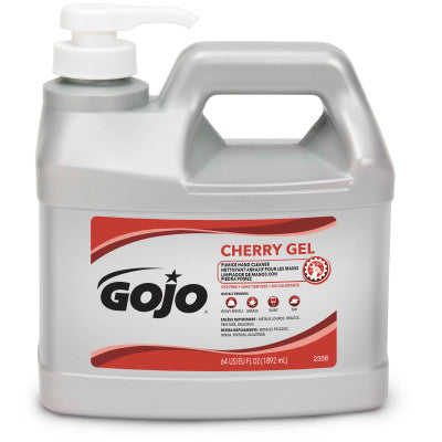 Gojo Industries 2356-04 | Cherry Gel Pumice Hand Cleaner, 1/2 Gallon Pump Bottle