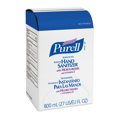 Gojo Industries 9657-12 | Purell Instant Hand Sanitizer, Bag-in-Box Cartridge, 800 ml