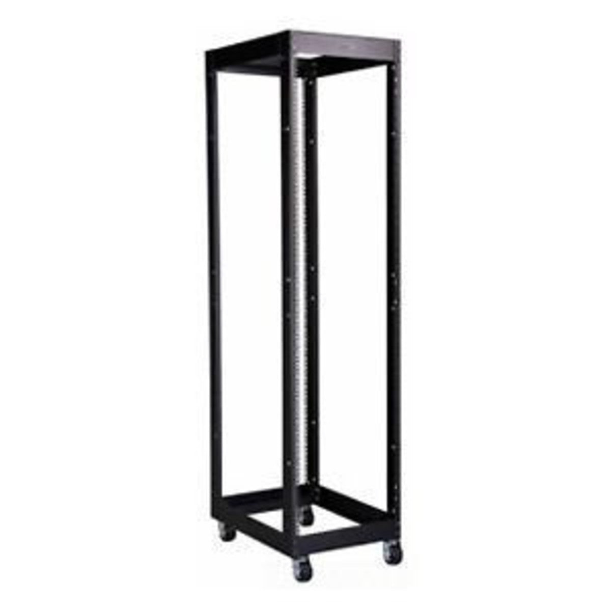 Great Lakes Case & Cabinet Co 4PHD29 | Heavy Duty Four Post Rack With 3/8 Inch Sq M6 Mounting, 80.5 Inch H X 29 Inch D, Black