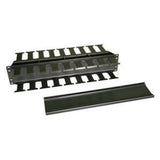 Great Lakes Case & Cabinet Co CM-15 | Double-Sided, 19 Inch Horizontal Cable Organizer With Fingers and Covers