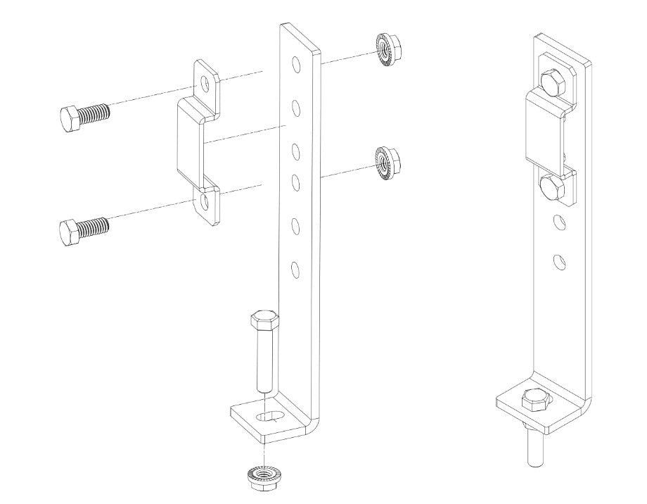 Great Lakes Case & Cabinet Co GL-CR-REK23 | Universal Cable Runway Ladder Rack Cable Runway Elevation Kit 2-3 Inch, Black