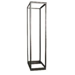 Great Lakes Case & Cabinet Co 4P66-1224-29 | Four Post Rack With 12-24 Mounting, 66 Inch H X 29 Inch D, Black