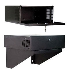 Great Lakes Case & Cabinet Co BS2-UCBKT | Shelf Bracket for DVR Lock Box, Rohs, Black