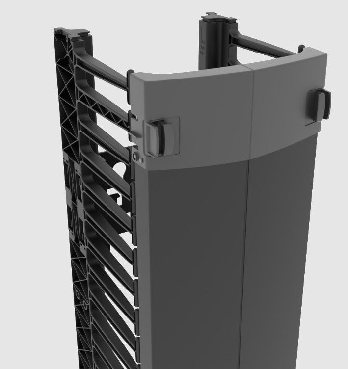 Great Lakes Case & Cabinet VCMP-45U-0606FO | Vertical Cable Manager, 84"H X 6"W X 8.6"D Single Sided Front