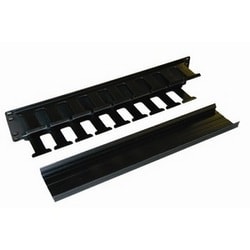 Great Lakes CM-17 | Single-Sided, 19" Horizontal Cable Organizer With Fingers And Covers, Plastic, 2 Rmu