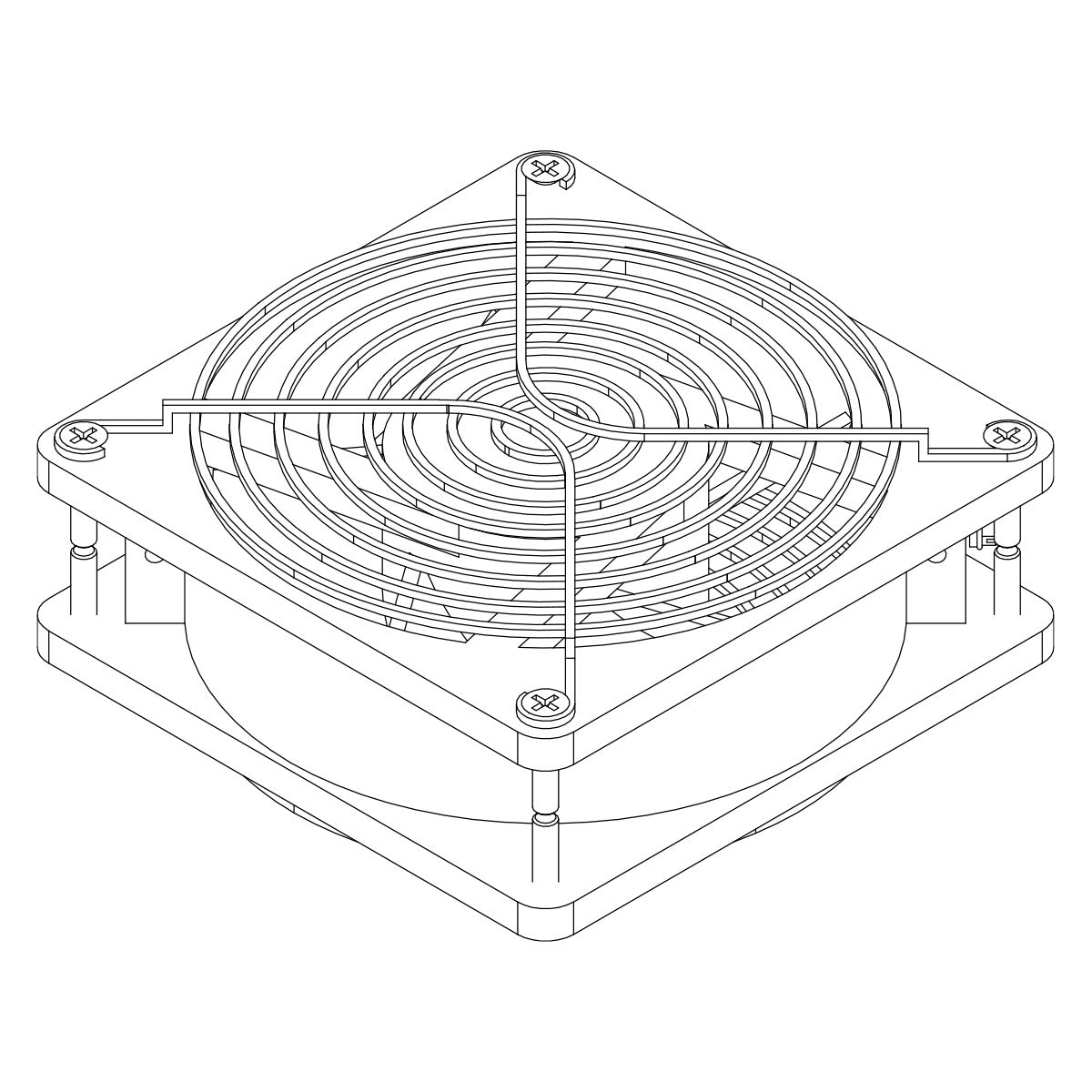 Great Lakes Case & Cabinet Co 7217-04 | Fan Assembly With One 75 CFM Fan, Use With WLP and 15WM Wall Mounts