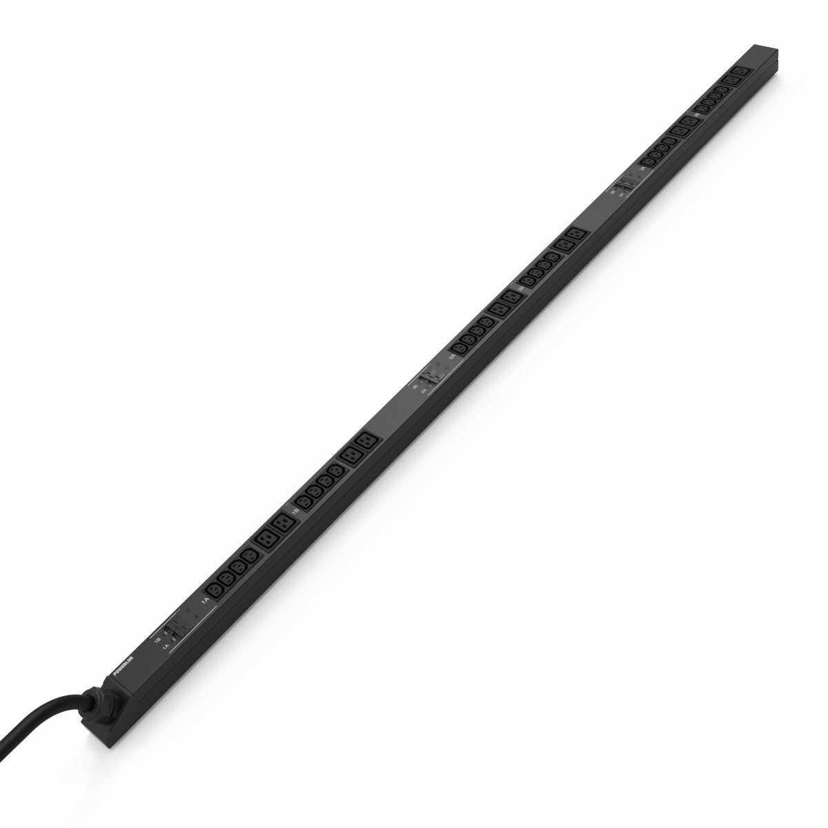 Great Lakes Case & Cabinet Co GL7252 | Rack PDU Basic, 72 Inch, 30A, 3P 240/415V, Iec 309, 24-C13 12-C19, Carbon