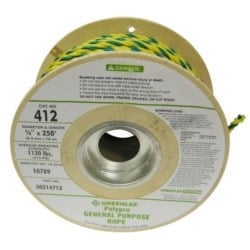 Greenlee 412 | Poly Pro Rope 1/4 X 250 Feet