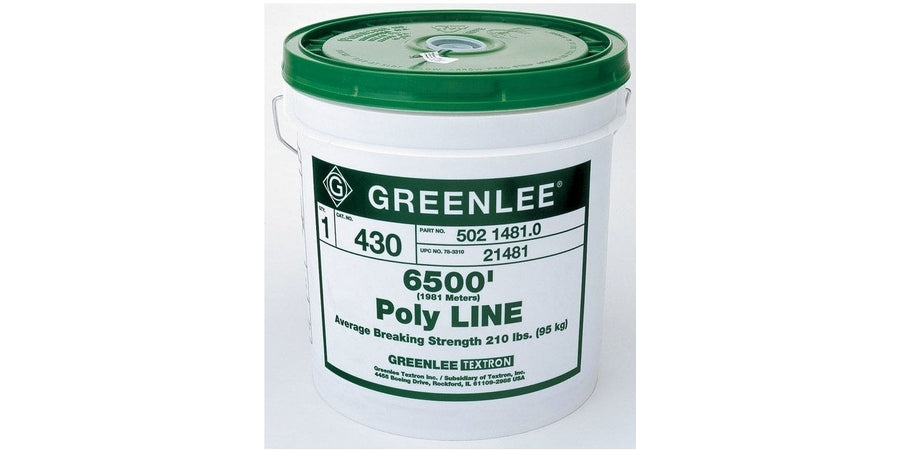 Greenlee-Textron 430 | Poly Line Spiral, 6500 ft Bucket