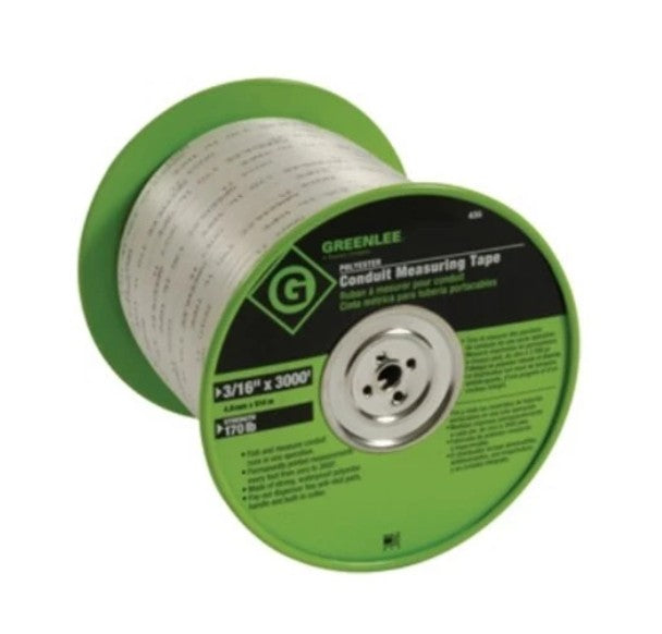 Greenlee-Textron 435 | Conduit Measuring Tape 3000 ft x 3/16"