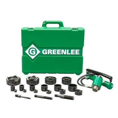Greenlee-Textron 7310SB | 11-Ton Hydraulic Knockout Kit with Hand Pump and Slug-Buster 1/2" - 4"