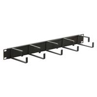 Gruber Industries Inc 34-208000-GRU1K | Cable Management Panel, 1U Rack, Vertical Finger Duct, Steel, Black