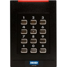HID Global Corp 921PHRTEK00127 | Pivclass Reader, Rpk40-H, Hid/Awid/Em4102 Prox, Sio/Seos / Legacy / Fips/Cak, Std Ver. 1 Keyset, Wiegand, Terminal Strip Connection, Idel Led: Red, Response: Green Led, 1 Beep, Black Bezel