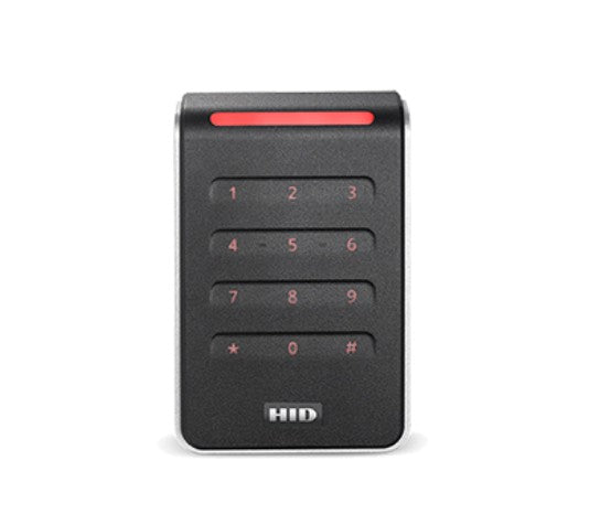 Hid - Usa 40KHNKS03004XMB | Signo Reader 40K PIV, Contactless PIV Reader with Keypad and Wall Switch Mount, Black/Silver, Pigtail