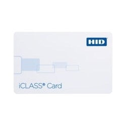 HID Global 2000PGGMN | Contactless Smart Card, Programmed with Standard iCLASS Access Control, Sequential Matching Encoded/Printed, No Slot Punch, Front/Back Packaging, 2K Bit, Plain White, Gloss