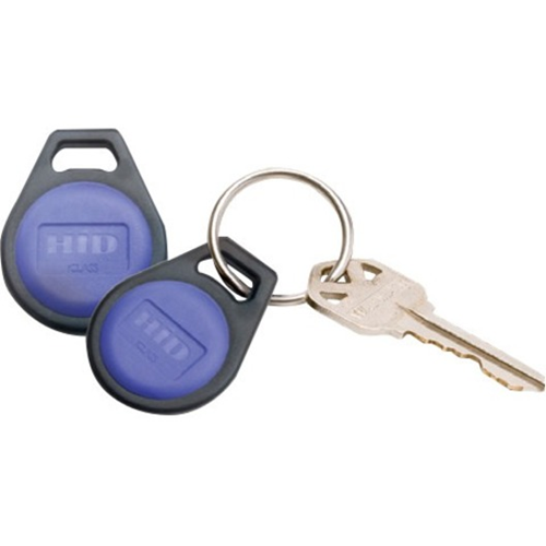 HID Global Corp 2050PNNAN | Iclass Key, 2K Bits (256 Bytes) with 2 App Area, Prog Iclass Only, Front: Black with Blue Insert, Seq Match Encoded/Print (Engraved)