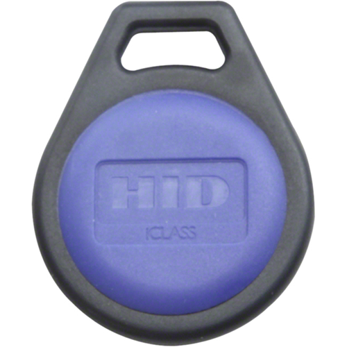 HID Global Corp 2051CNNNN | Access Control, Credentials, Iclass Keyfob 16K/2, Configured, Black With Blue Insert, No Iclass, No Slot