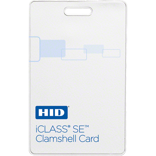 HID Global Corp 3350PMSMV | Iclass Se Clamshell Card, 2K Bits (256 Bytes) with 2 App Areas, Prog with Sio, Front: White Vinyl with Matte Finish, Back: Base with Molded Hid Logo, Seq Match Encoded/Print, Vertical Slot Punch