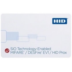 HID Global Corp 3800CRGGMNM-HIDSTAND | Credentials, Cards, Hid Desfire Evi 8Kb/Prox Se, Prog, F-Gloss, B-Gloss, Matching Prox, No Slot, Desfire, Elite Programming For Desfire With Default Hid Standard Key
