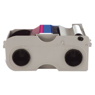 HID Global Corp 45010 | Id Card Printer/Encoder Ribbon, Yellowith Magenta/Cyan/Resin Black/Overlay/Dye-Sub Black Cartridge, 200 Image Per Roll, With Resin Black/Clear Overlay Panel, For Fargo Dtc1250E