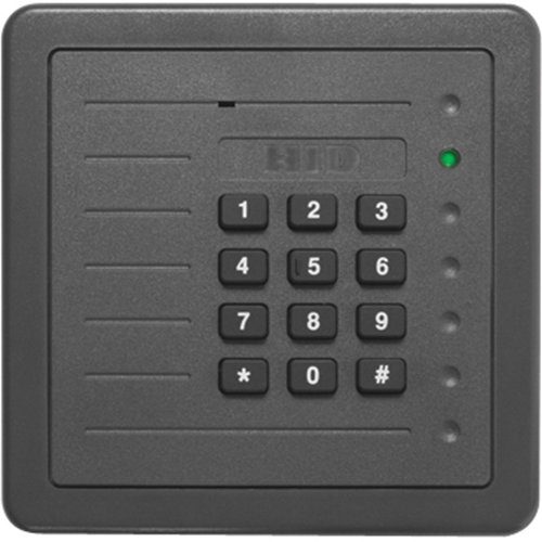 HID Global Corp 5355ABK00 | Proximity Card Reader, 10 To 28.5 Volt Dc, 5" Width X 5" Height X 1" Thk, Beige, With Keypad, Terminal Strip