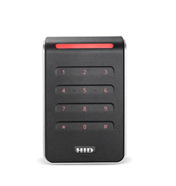 HID 40KNKS0001B225 | Signo 40K, Contactless Smartcard Keypad Reader, Black/Silver, Pigtail Multi-technology, Mobile Ready, Wall Switch Mount