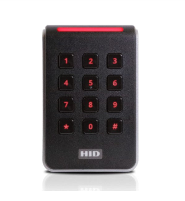 HID 40TTKS03015YLE | Signo Mechanical Keypad Reader 40T, Black/Silver Terminal