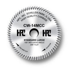 HPC Inc H-CW-14MC | Key Machine Cutter, Standard Large Pin Cylinder, 100 Degree, 2.375" Diameter x 0.375" Thickness, 0.375" Hole, Steel, For Blitz, Switch Blitz