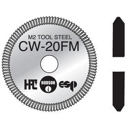 HPC Inc H-CW-20FM | Key Machine Cutter, Double Angle, 76 Degree, 2.375" Diameter x 0.375" Thickness, 0.375" Hole, Steel