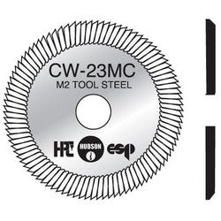 HPC Inc H-CW-23MC | Key Machine Cutter, Standard, 45 Degree, 2.25" Diameter x 0.093" Thickness, 0.5" Hole, Steel