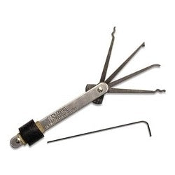 HPC Inc H-JKP-5 | Lock Pick Set, Jackknife, (2) Rake, (1) Diamond/Hook/Tension Tool, Spring Steel Component
