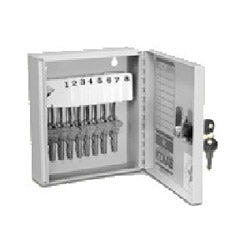 HPC Inc H-KEKAB-8 | Key Cabinet, 8 Key, 5 Wafer Cam Lock, White Plastic Single-Tag, Powder Coated Steel