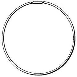 HPC Inc H-LKR-11 | Key Ring, Large, 11" Diameter, Half Hardened Steel, Galvanized, with Threaded Fastener Screw